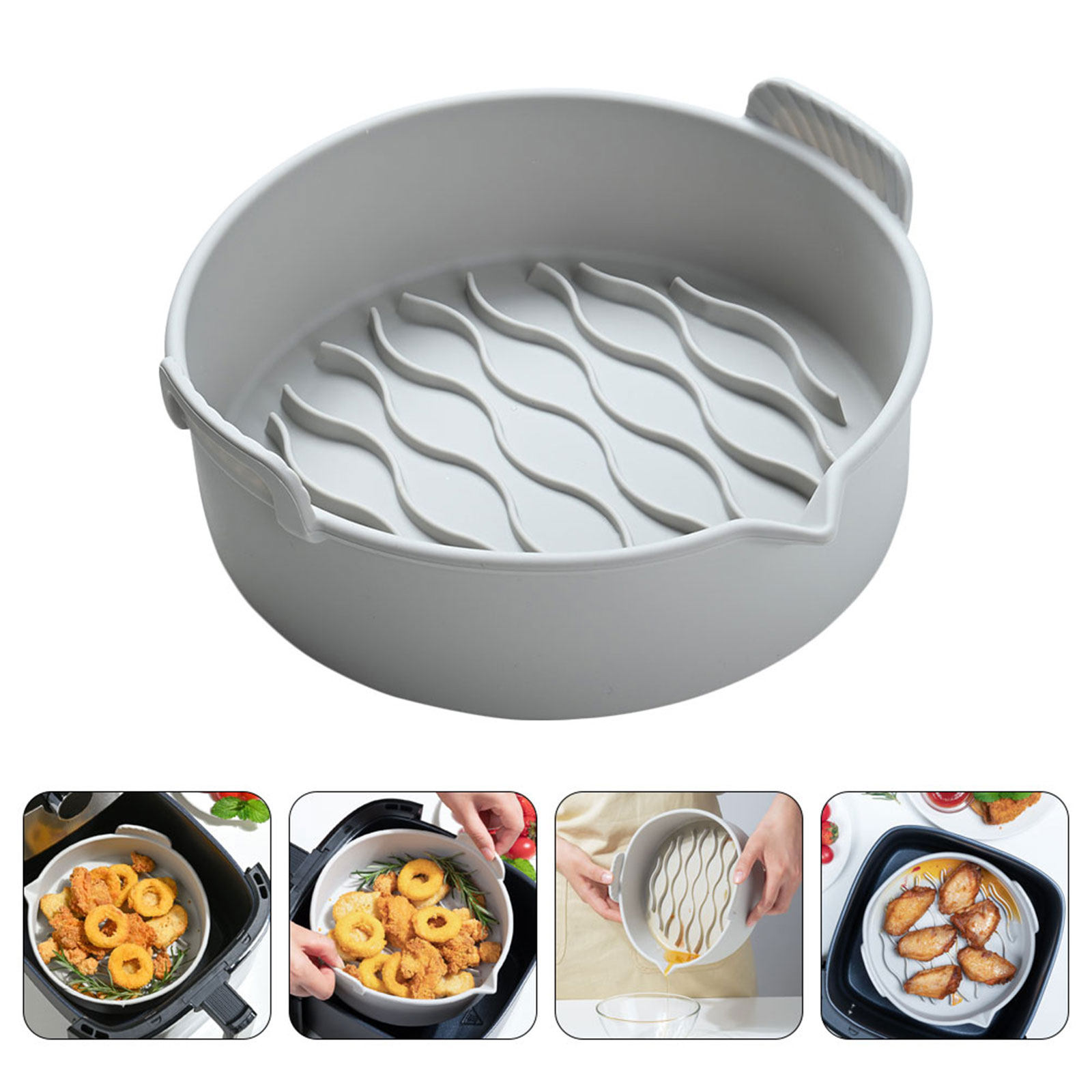 Air Fryer - 가정용 에어프라이어 실리콘 라이너, 눌어붙지 않는