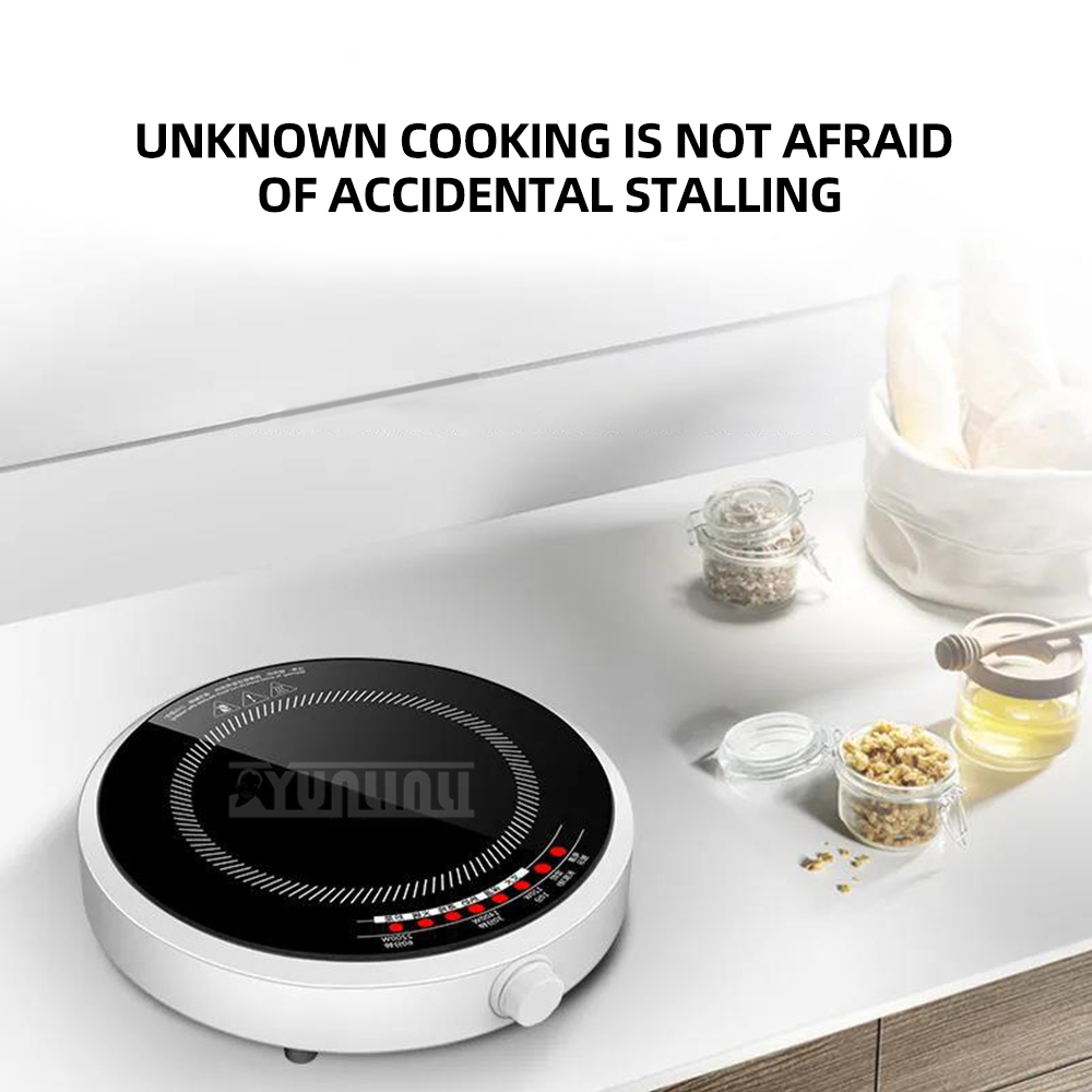 Induction Cooktop Portable - 라운드 스마트 인덕션 쿠커 가정용 2200W