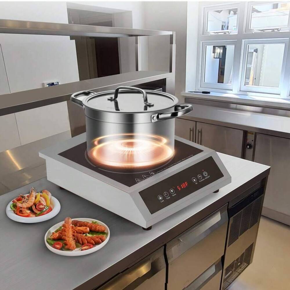 Induction Cooktop Portable - 휴대용 쿡탑, 1800W 상업용 버너, 9가지