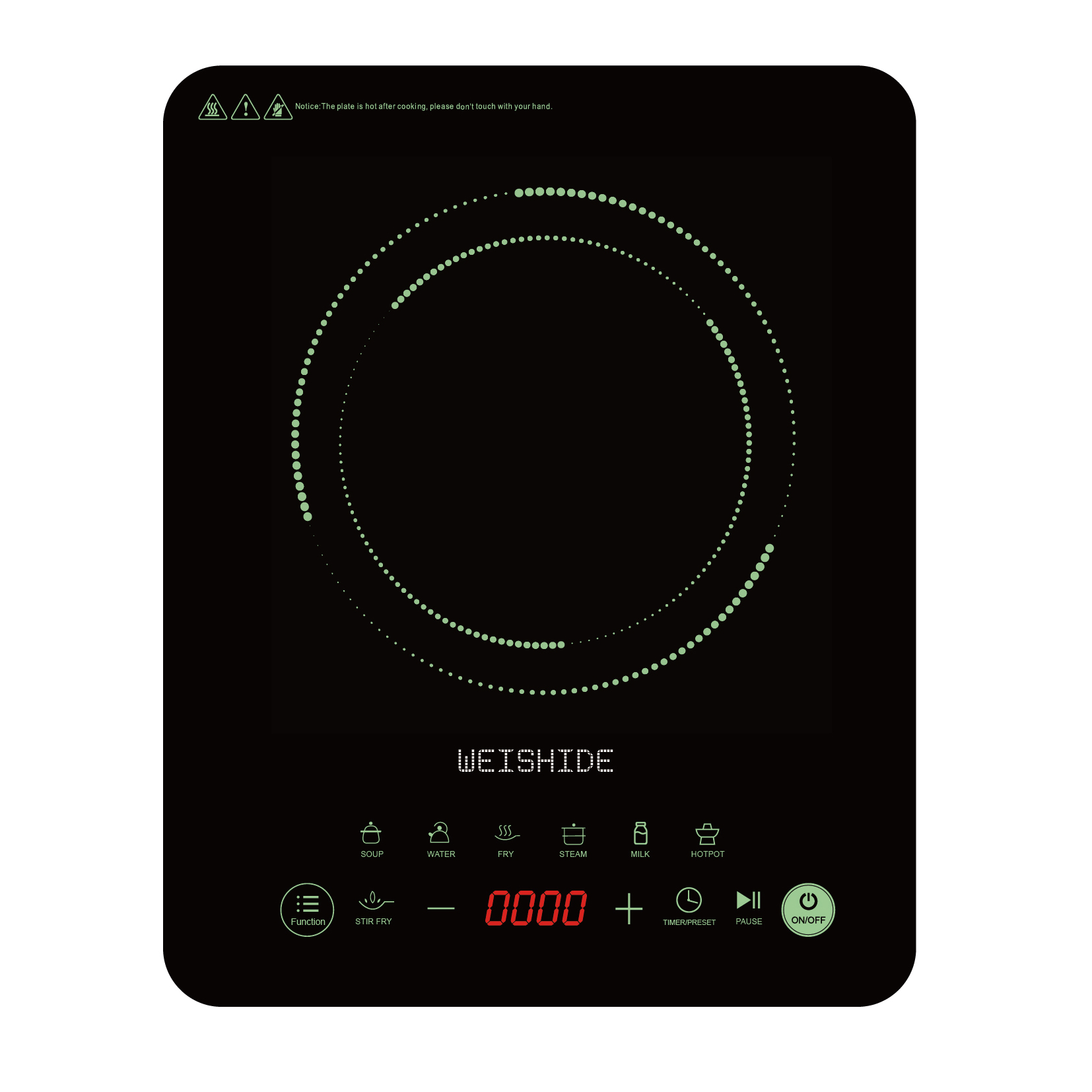 Induction Cooktop Portable - 다기능 인덕션 쿠커 세라믹 1200W-1800W 휴대용