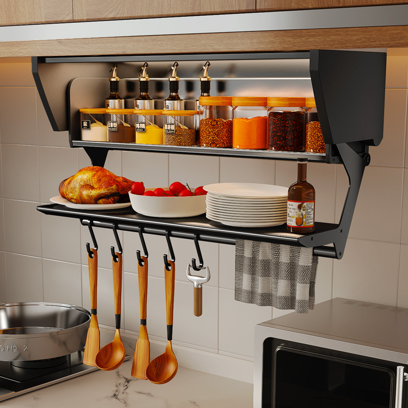 Kitchen Appliances Cabinet - 주방 풀다운 접이식 조미료 보관 선반