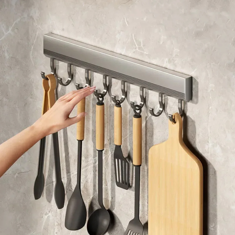 주방 스토리지 랙 알루미늄 합금 후크 랙 벽 마운트 주 - Kitchen Appliances Cabinet 리뷰 및 가격