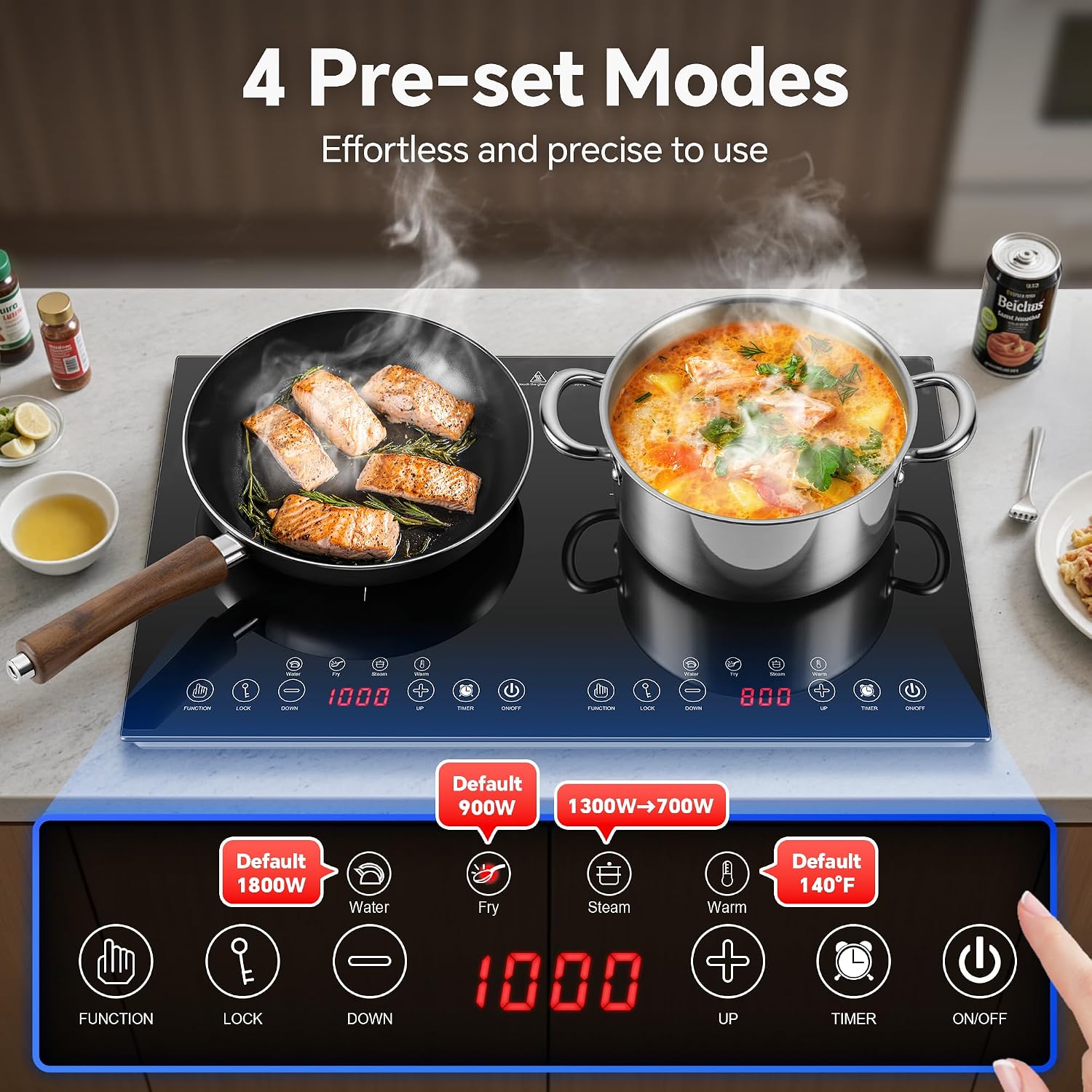 휴대용 인덕션 쿡탑 2구 - 1800W 더블 인덕션 쿠 - Induction Cooktop Portable 리뷰 및 가격