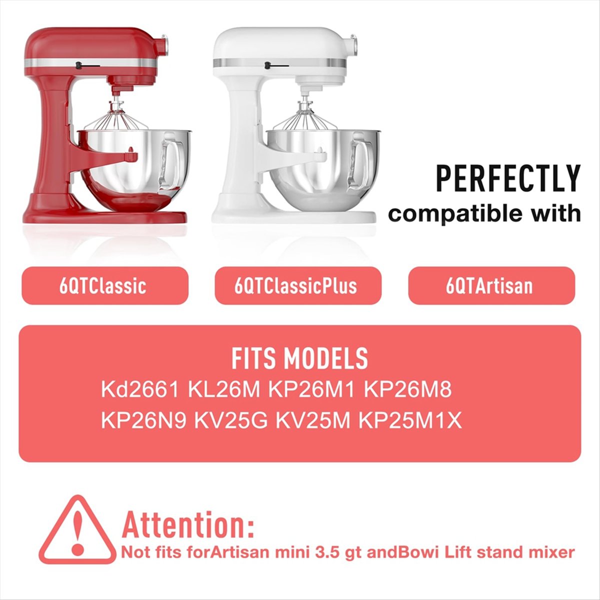 스탠드 믹서용 6QT 스테인레스 스틸 믹서 볼, 손잡이 - Stand Mixer 리뷰 및 가격