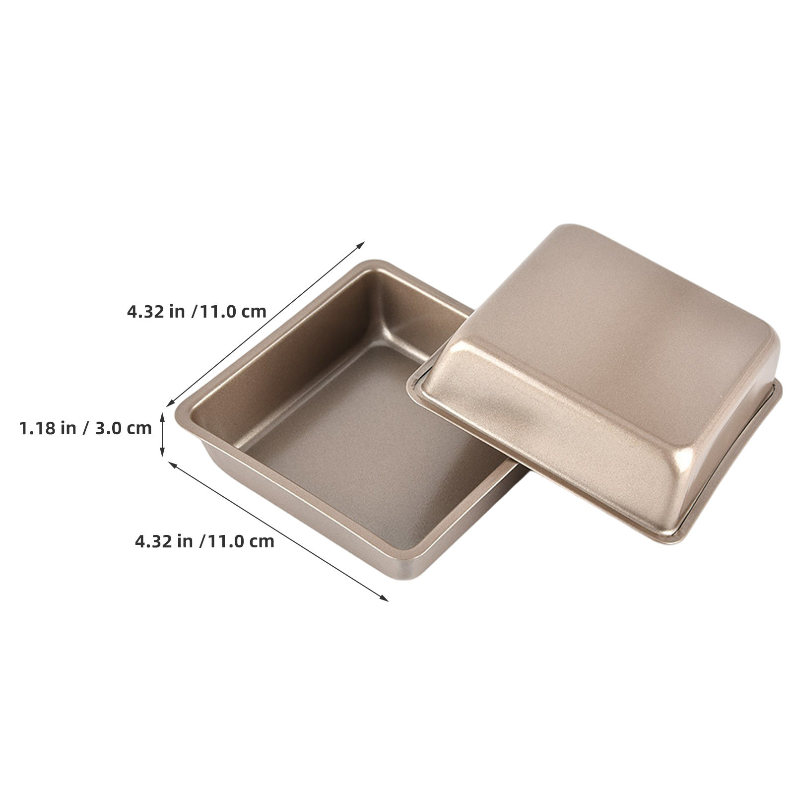 4인치 탄소강 논스틱 사각 케이크 팬 4개 세트, 소량 - Toaster 리뷰 및 가격