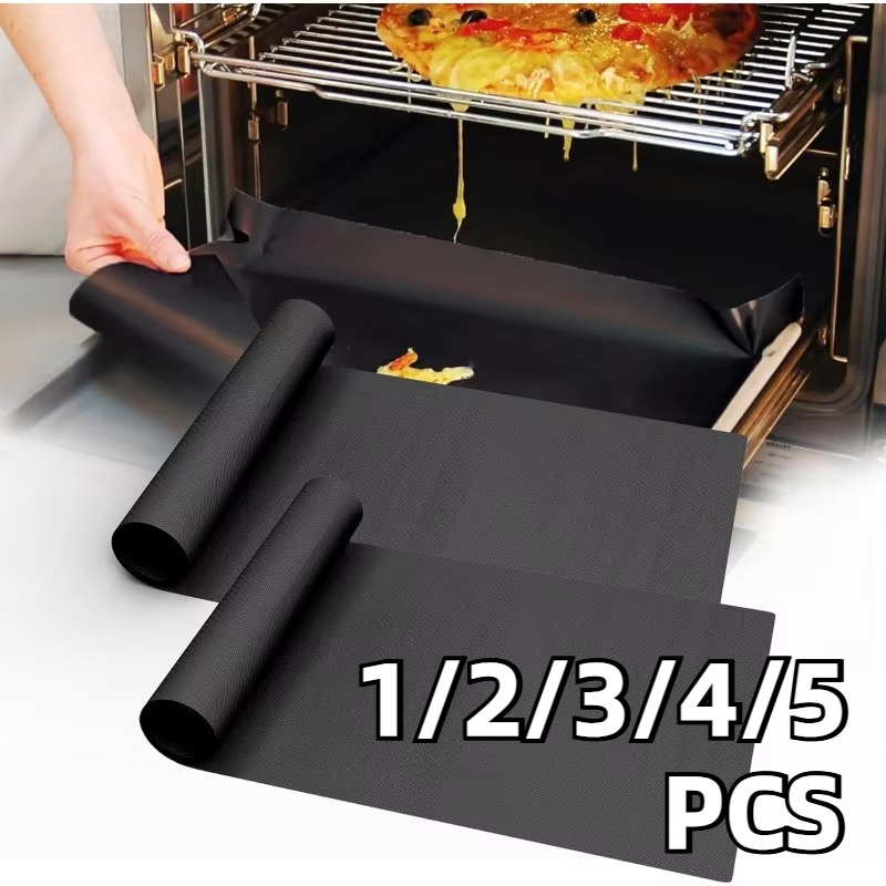 1/2/3/4/5PCS 블랙 바베큐 그릴 매트 오븐 베 - Microwave Oven 리뷰 및 가격